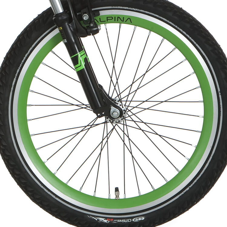 Alpina voorwiel 20 J19DB Trail groen zwarte spk