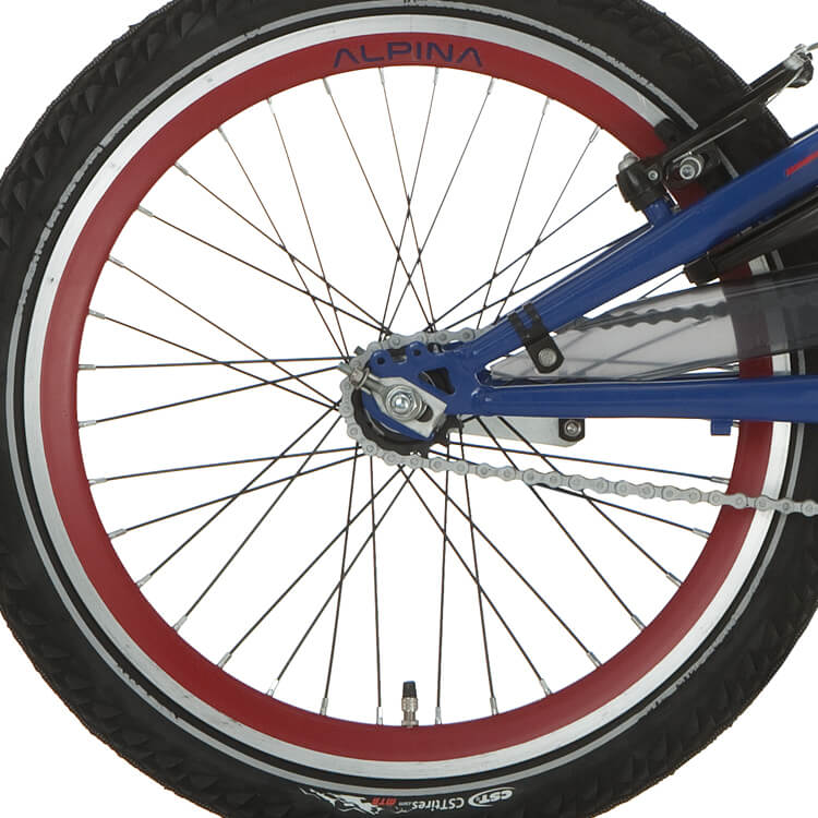 Alpina achterwiel 20 remnaaf J19DB rood zwarte spk