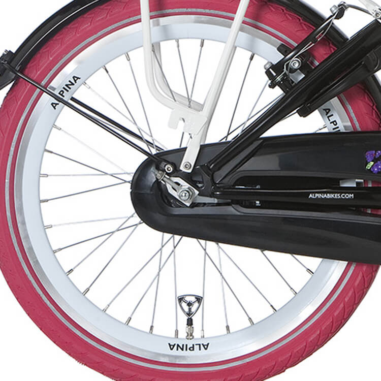 Alpina achterwiel 22 remnaaf J19DB wit zink spk