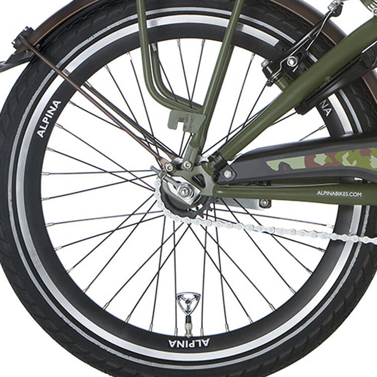 Alpina achterwiel 22 remnaaf J19DB mat zwart zink 