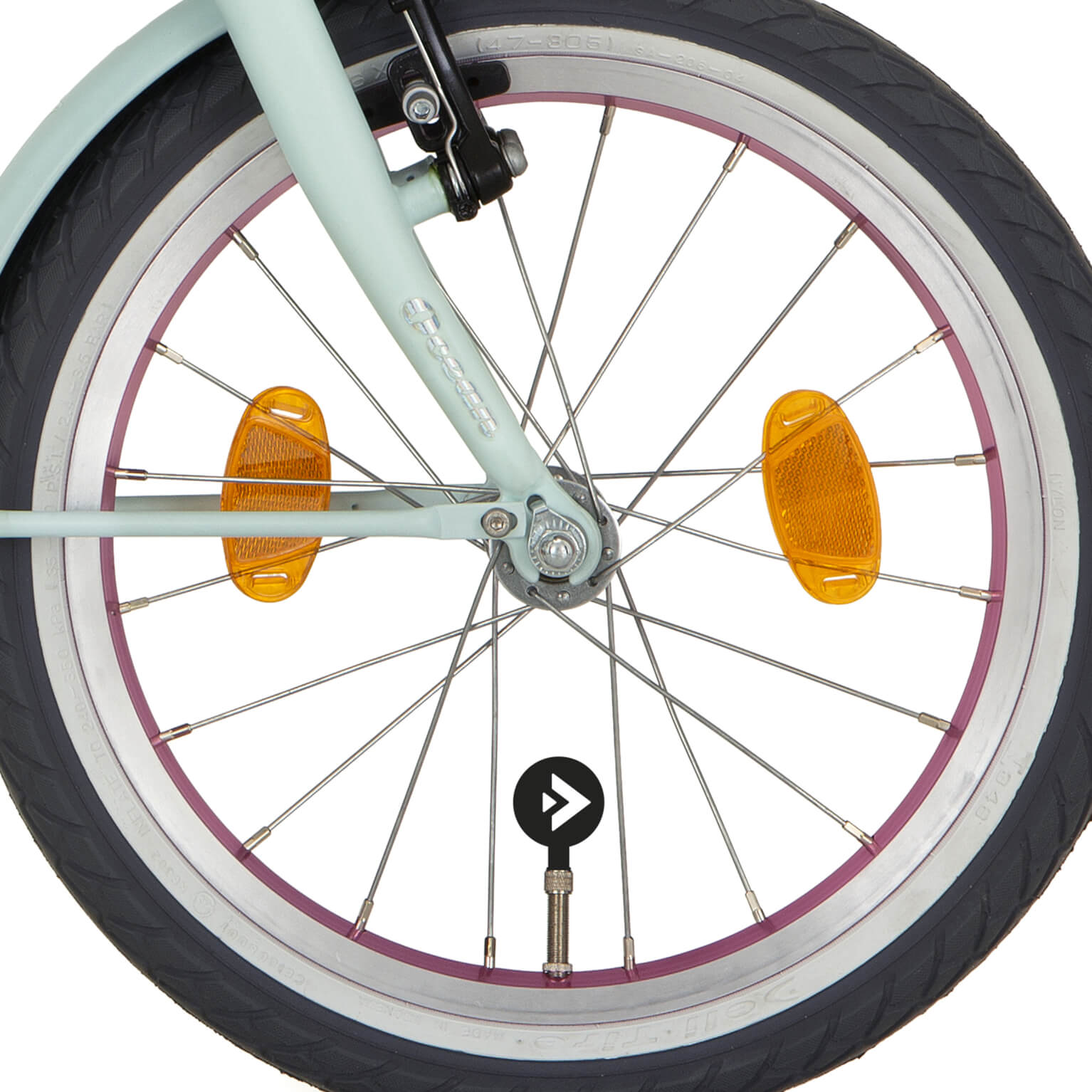 Alpina voorwiel 16 J20 anoid pink zink spk