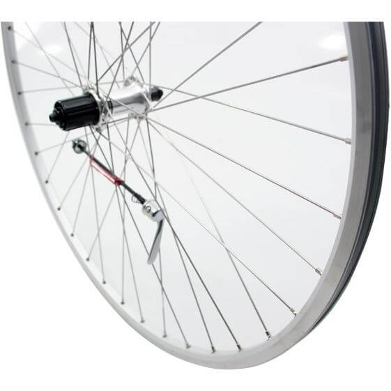 Roland achterwiel 28 x 1 uitval cass 9v Race zilve