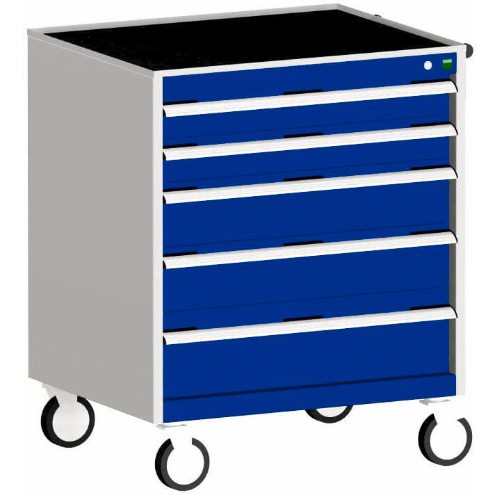 Bott Cubio verrijdbare schuifladekast 98x80x65cm