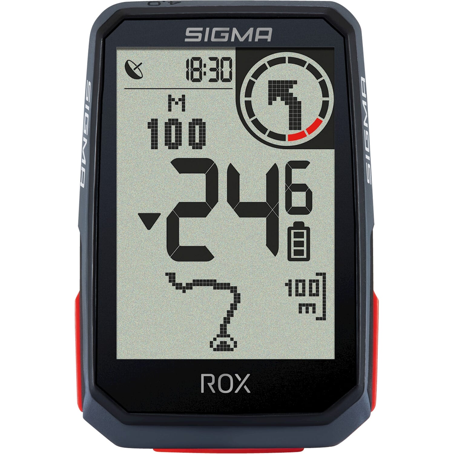 Sigma ROX 4.0 GPS Black HR top mount set