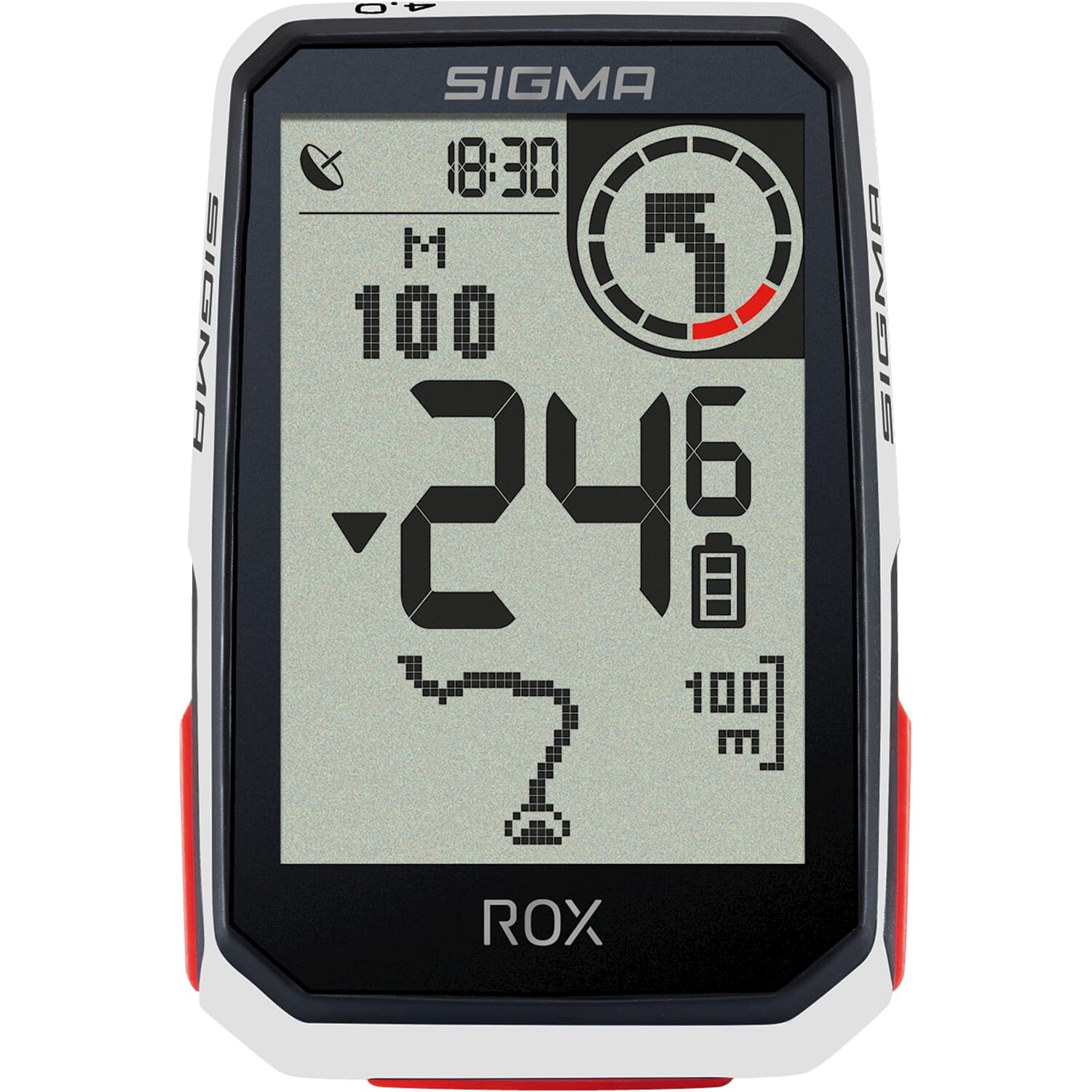Sigma fietscomputer ROX 4.0 GPS White HR top mount set