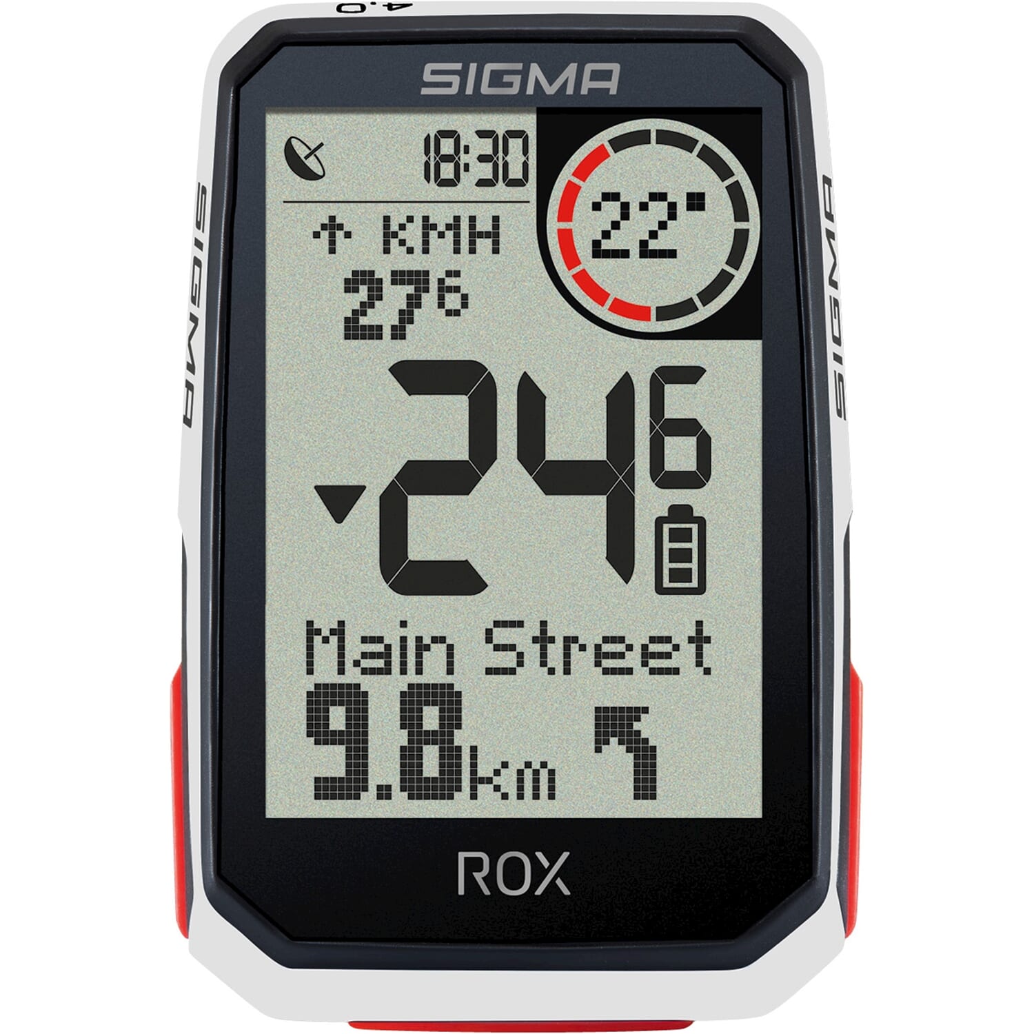 Sigma fietscomputer ROX 4.0 GPS White HR +sensoren top mount