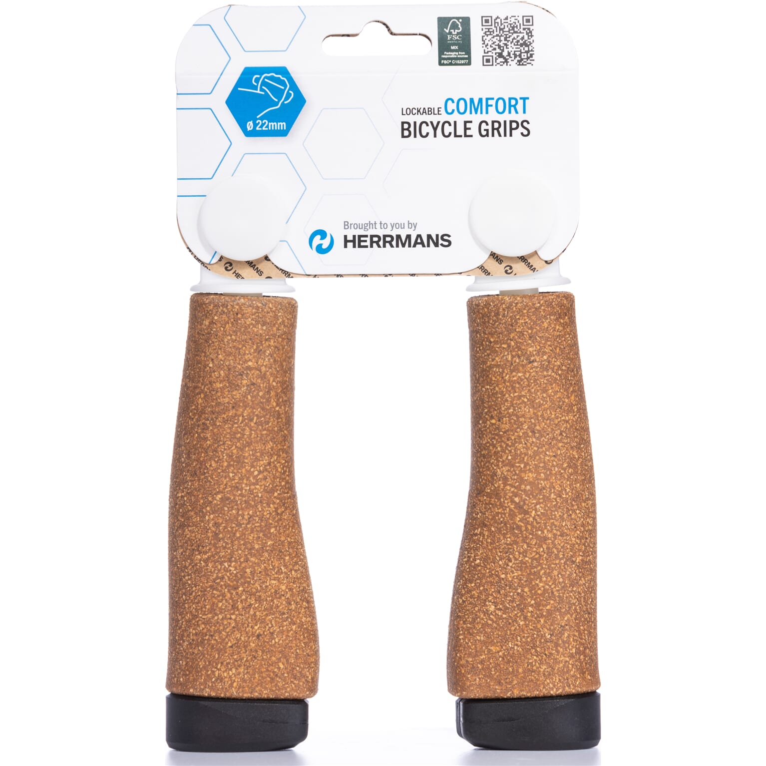 Herrmans handvat Click DD37 kurk 125/125mm (paar)