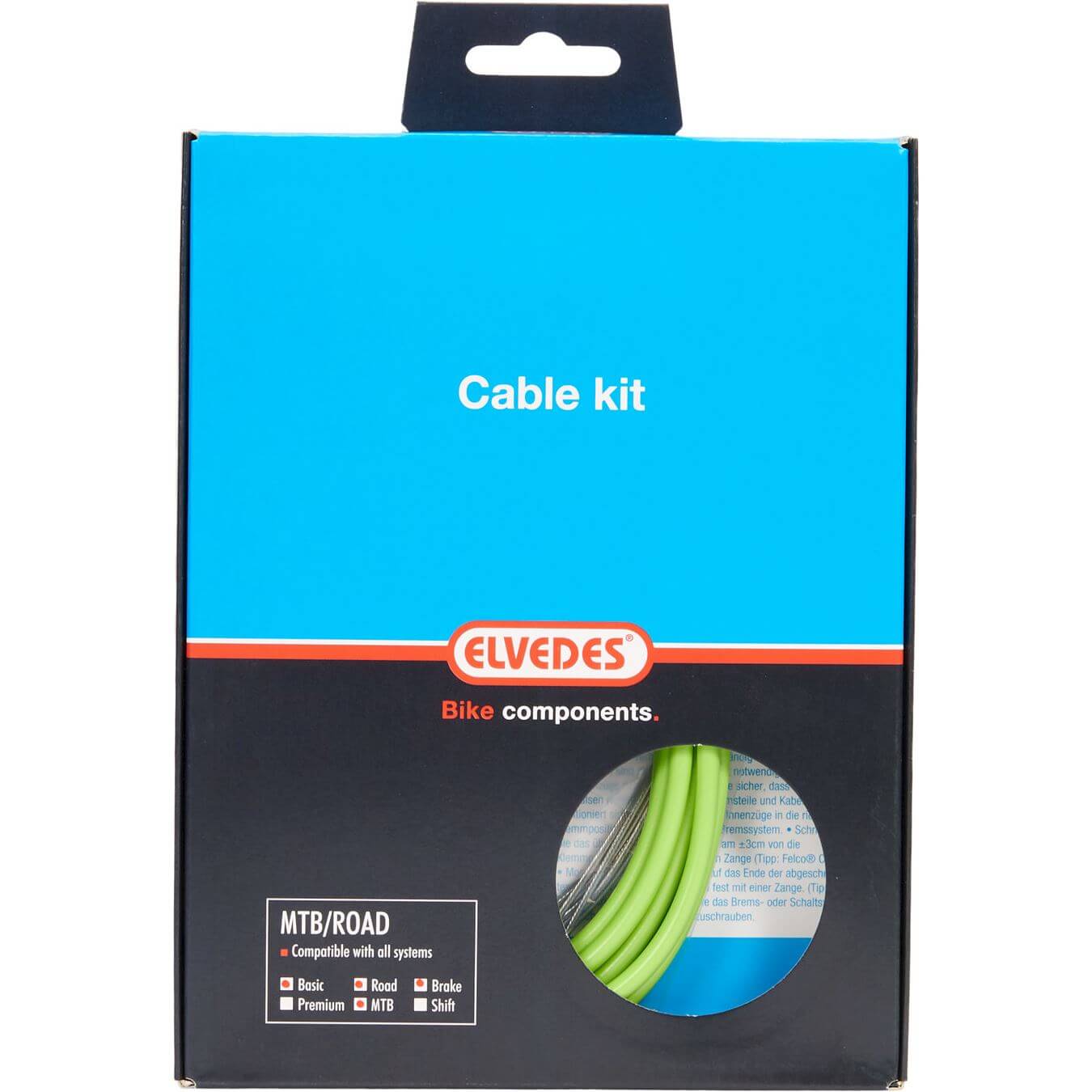 Elvedes remkabel kit ATB/RACE green