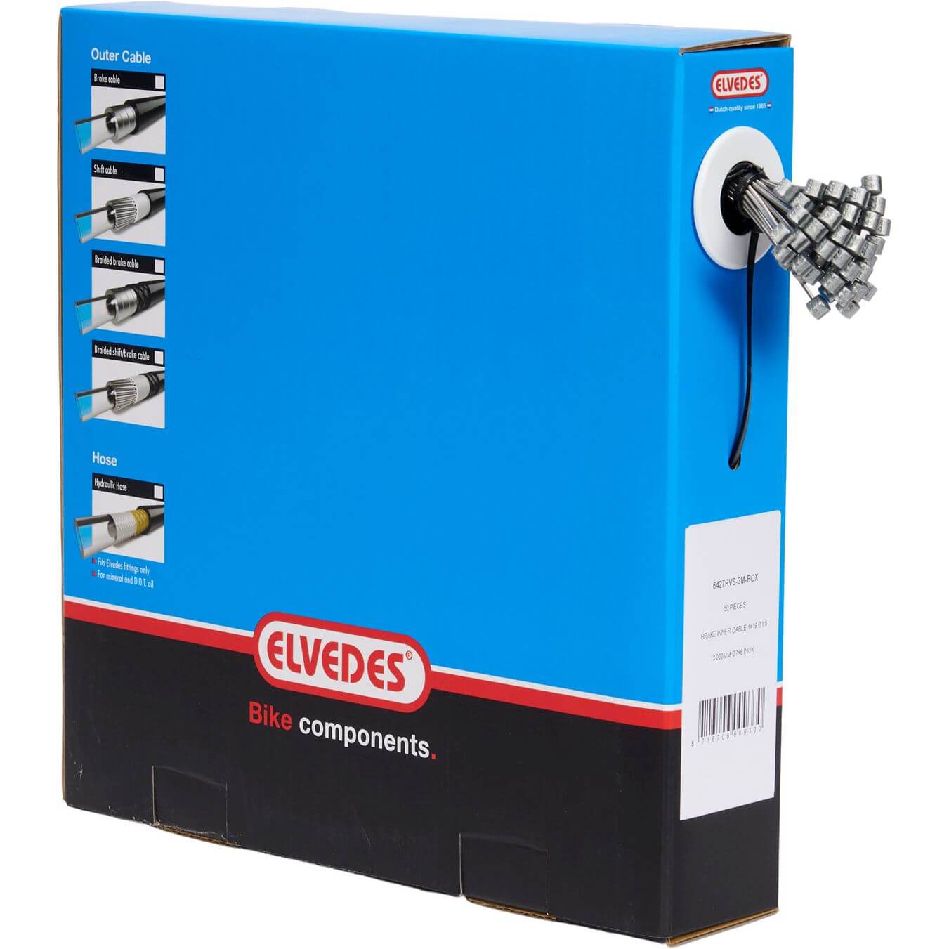 Elvedes rem binnenkabel rvs 3m nippel 7x6 doos (50