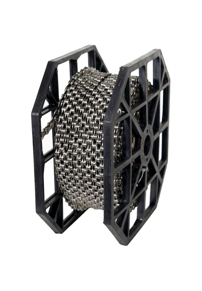 KMC rol ketting X12 silver/black 50mtr