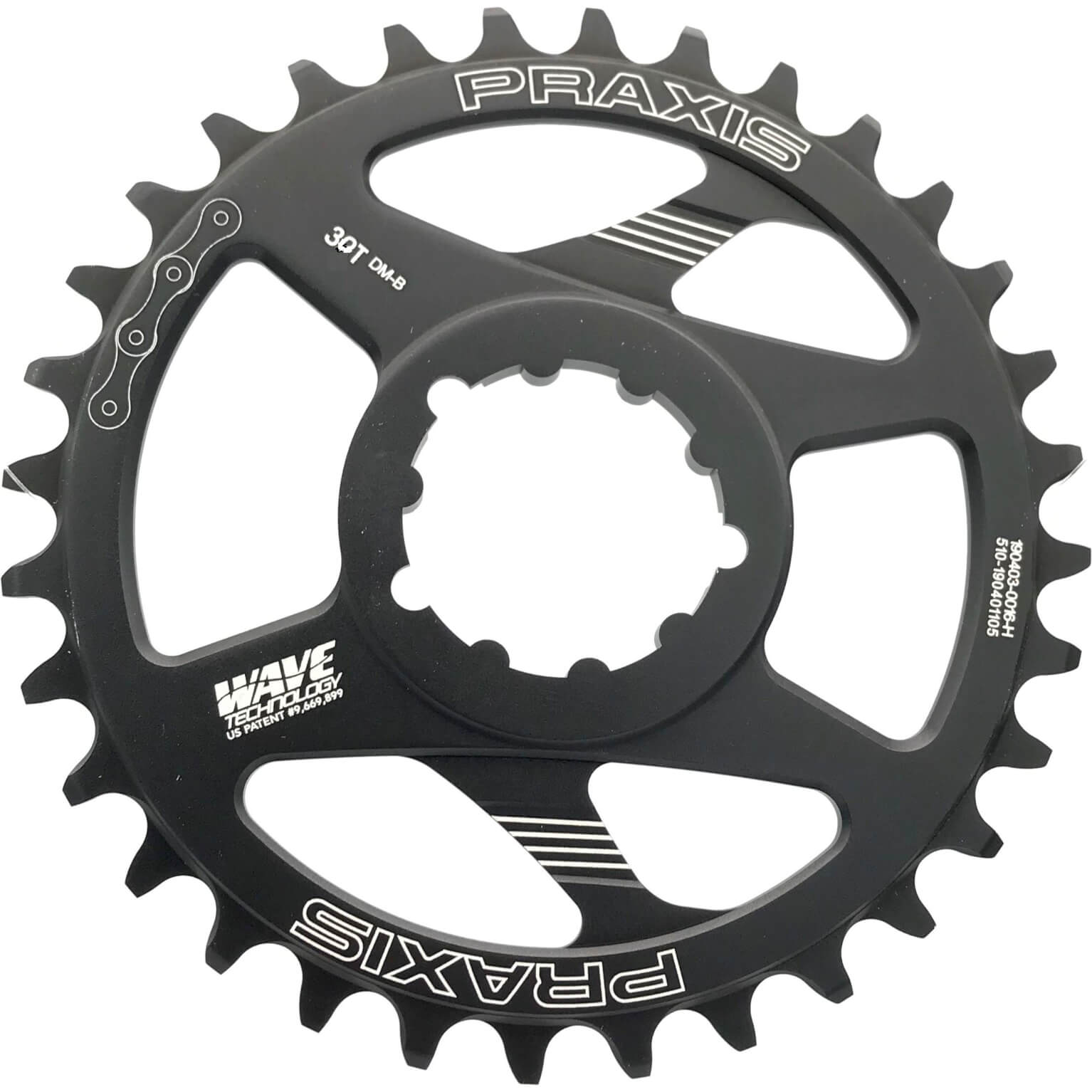 Praxis kettingblad 1x MTB DM-B 30T staal zwart
