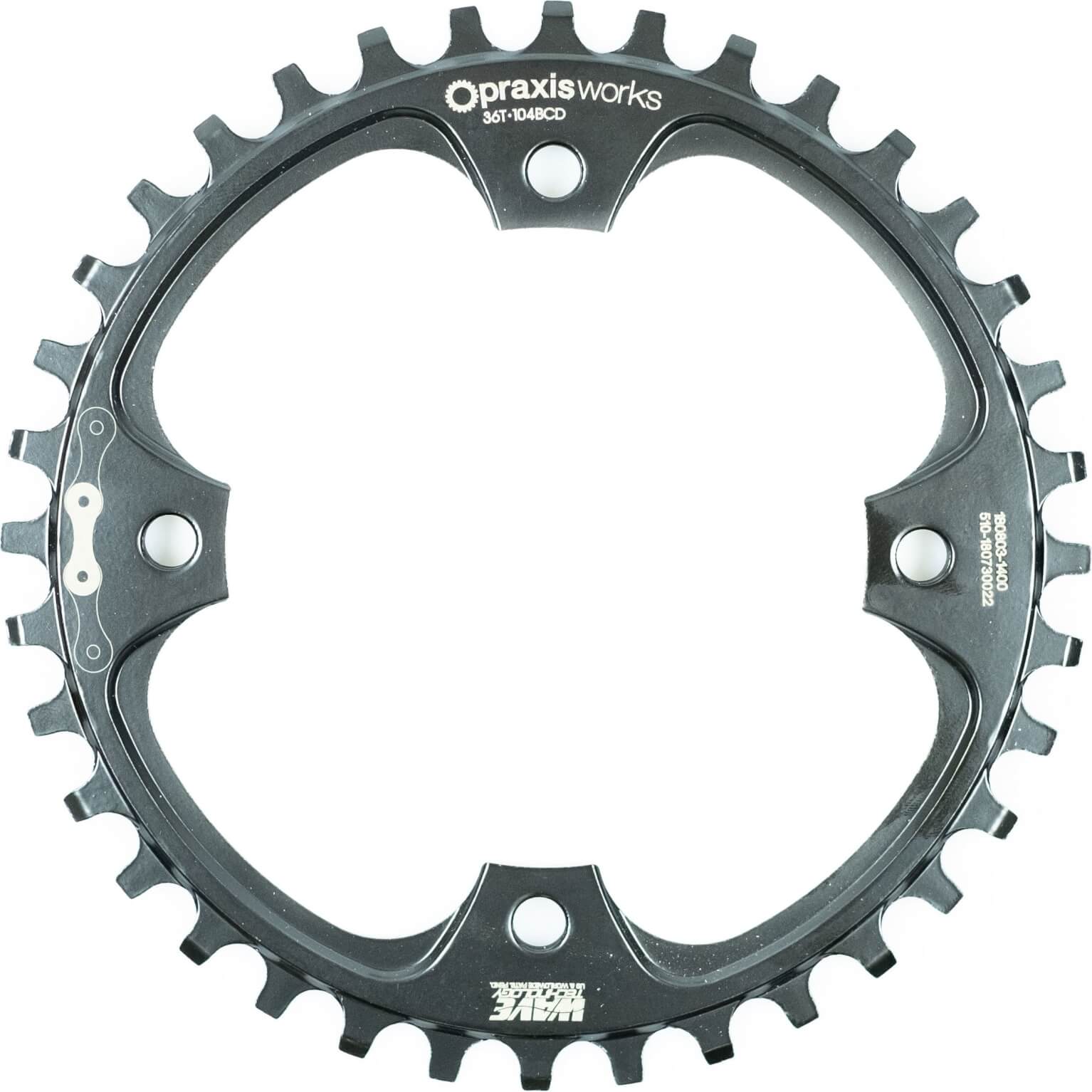Praxis kettingblad 1x E-Ring 104BCD M8 36T staal z
