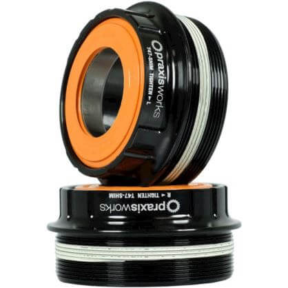 Praxis trapas Shim - T47 draad Road/MTB 68-73mm zw