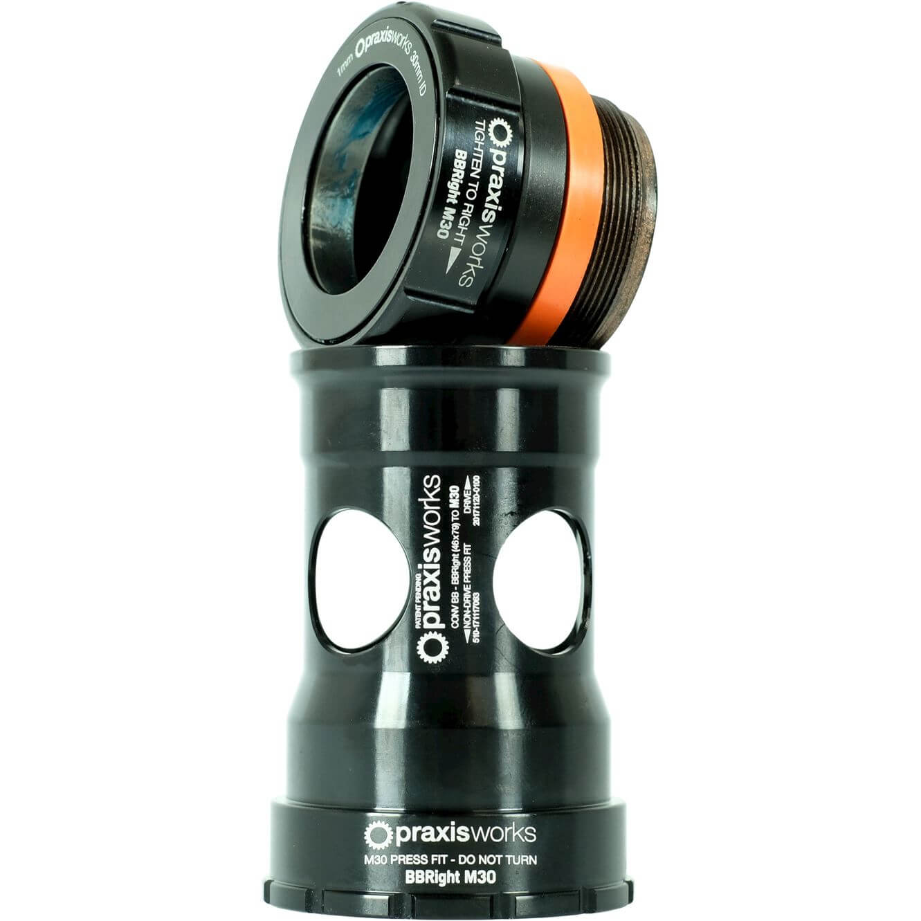 Praxis trapas M30 - BBRight 79mm Road zwart