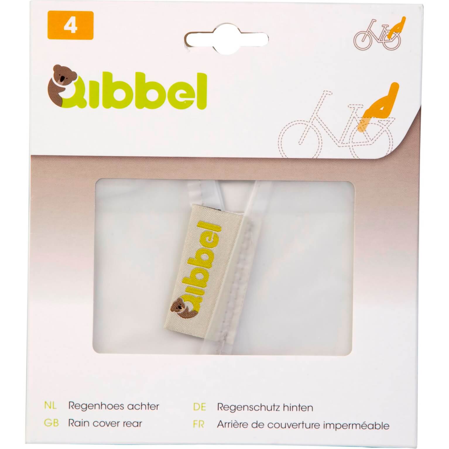 Qibbel regenhoes achterzitje
