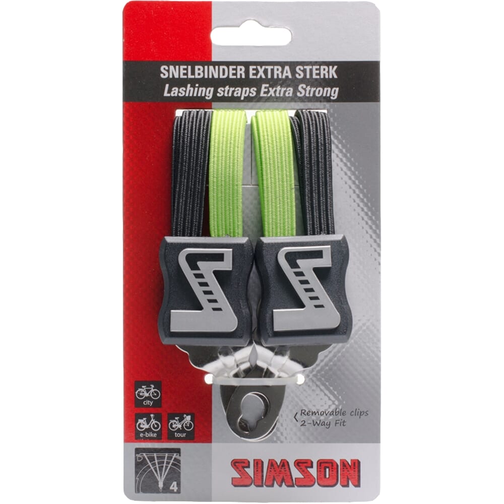Simson snelbinder extra strong zwart/groen