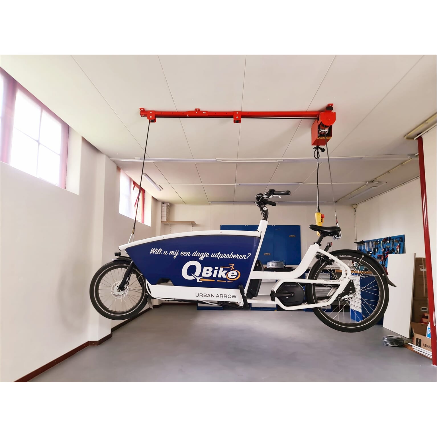 Superspark fietstakel voor bakfiets 100kg zwart