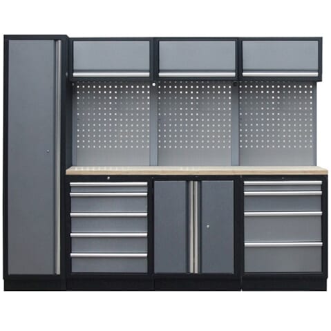 SP-Tools werkplaatsmodule 2,6 meter met houten wer