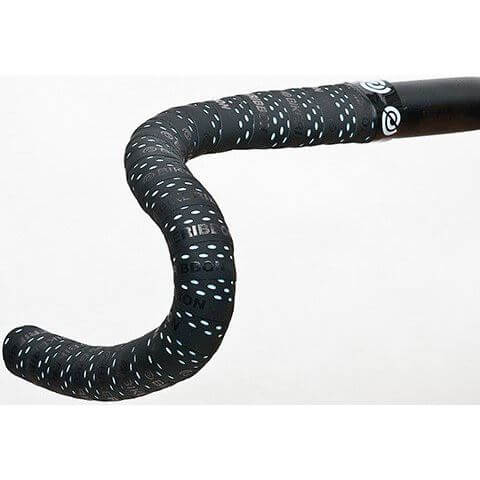 Bikeribbon Stuurlint PU Color Perf Zwart - Blauw