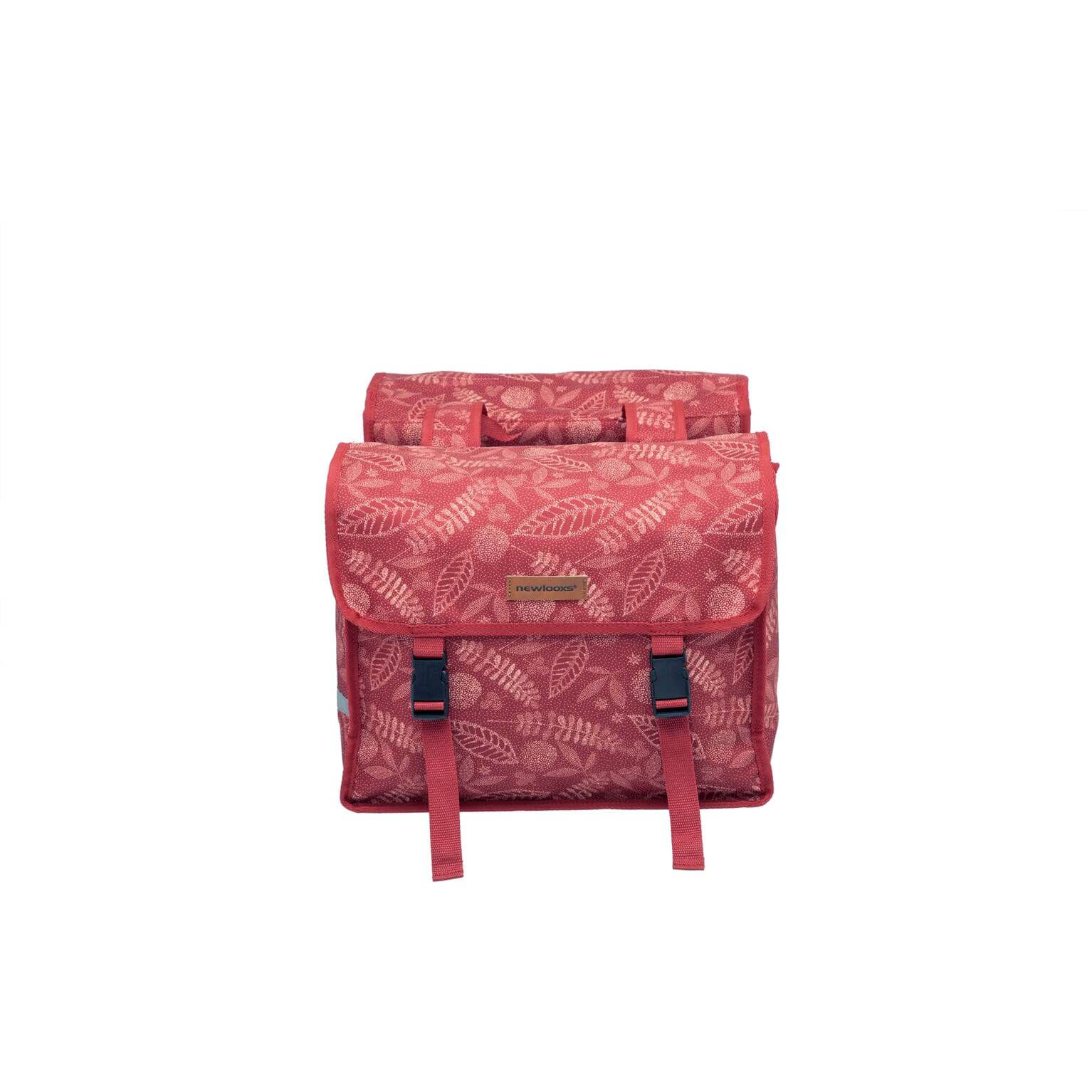 New Looxs fietstas dubbel Fiori Forest red