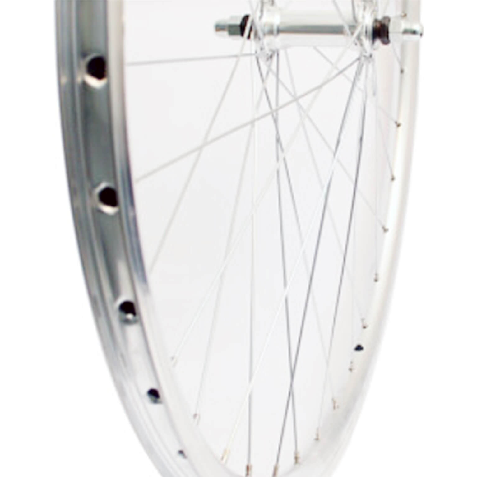 Roland voorwiel 28 vast Alu V-profil zilver zink s